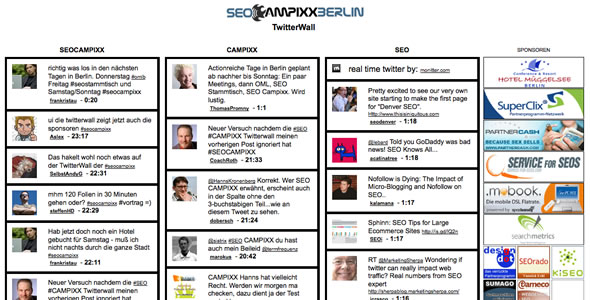 Twitter Wall 2. Version Twitter Wall 2. Version