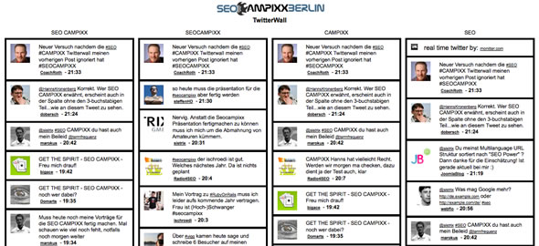 Twitter-Wall erste Version Twitter-Wall erste Version