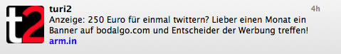 Twitter Anzeige Turi2 Twitter Anzeige bei @Turi2